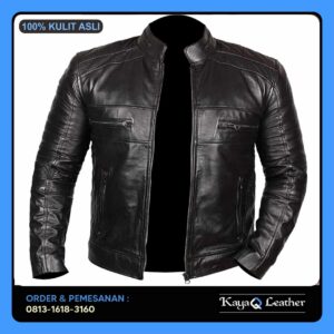 jaket kulit warna tan