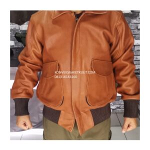 Jaket Kulit Cokelat